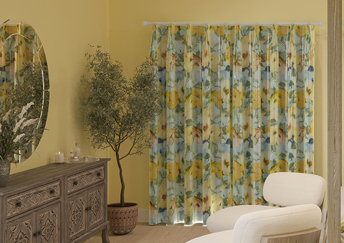 Amelia Faux Silk, Buttercup Mist - Made to Measure Curtain - Image 7